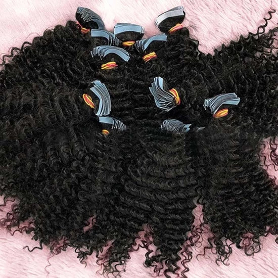 20" Kinky Curly Tape Ins