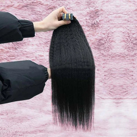 20" Kinky Straight Tape Ins