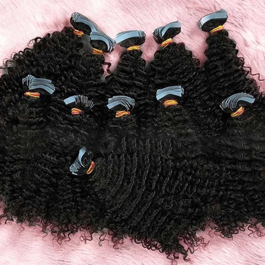 20" Kinky Curly Tape Ins