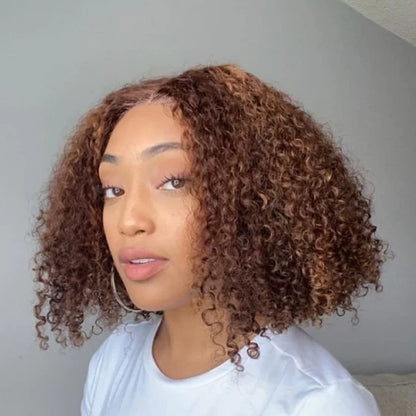 14" Kinky Curly Wig Closure