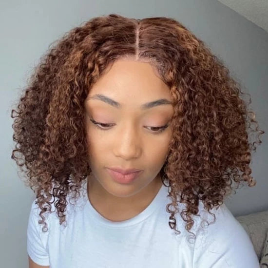 14" Kinky Curly Wig Closure