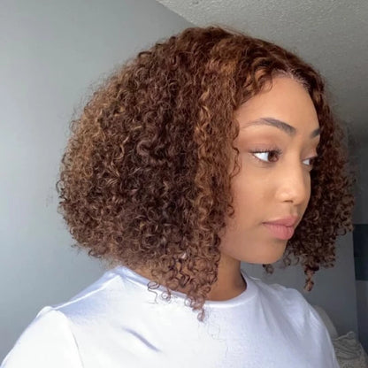 14" Kinky Curly Wig Closure